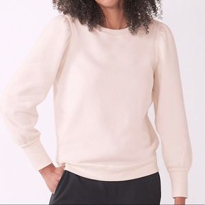 Nine West puff sleeve sweatshirt baby pink